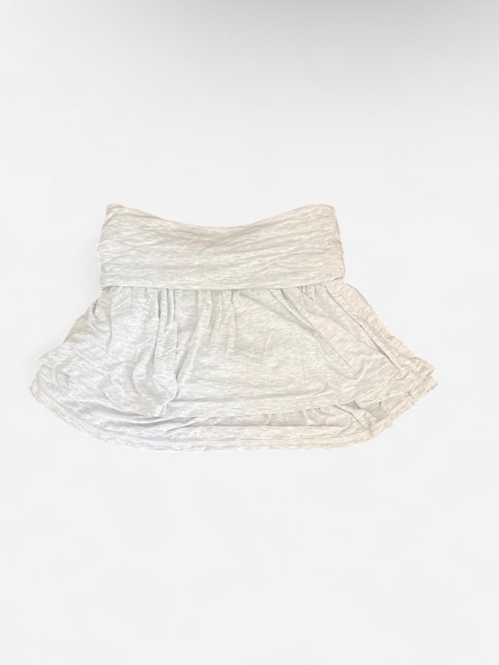 Garage Light Gray Fold-Over Mini Skirt